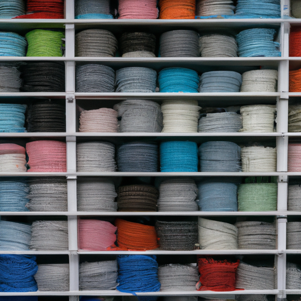 A stacked wall of 3D printing filaments